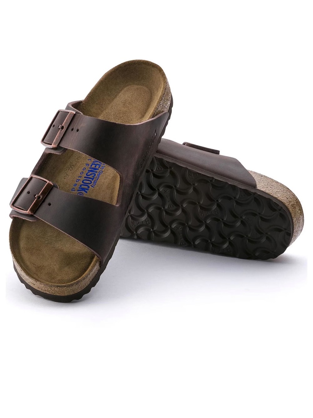 Birkenstock Arizona Soft Footbed Oiled Leather Sandals in Habana Size EU 42
